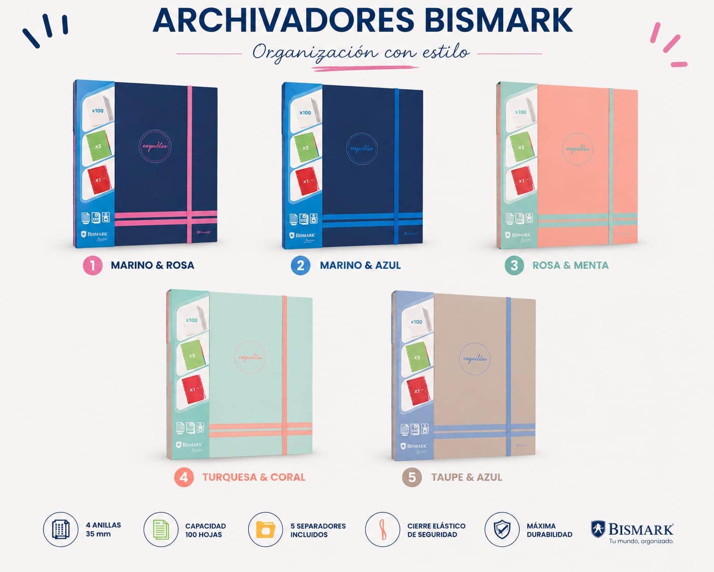 Archivador Bismark Capellas 4 Anillas