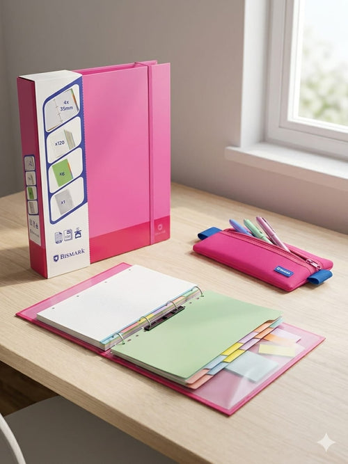 Archivador Bismark 4 Anillas con Estuche