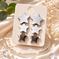 Pendientes Estrellas Plata Triple