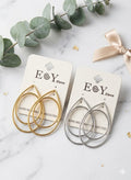 Pendientes Gota Doble - Acero Inoxidable | EOY Elena
