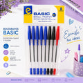 Bolígrafos Basic Ball Point Escribo pack 8 unidades azul negro rojo 0,7mm