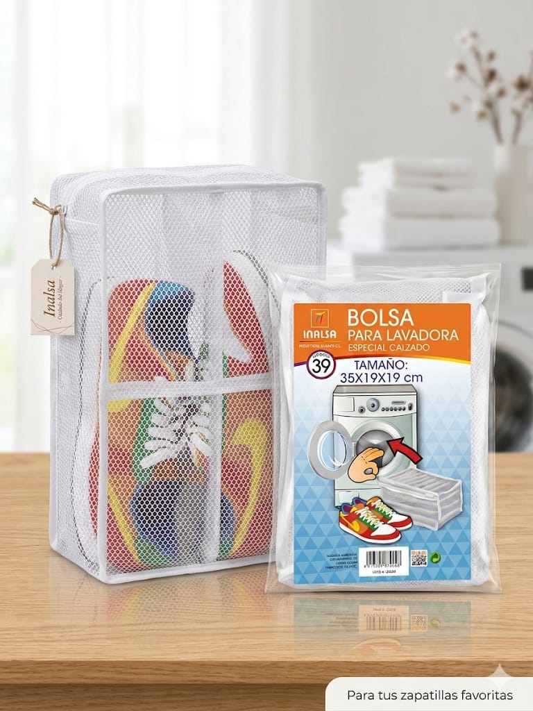 Bolsa para Lavadora Especial Calzado Inalsa - 35x19x19cm