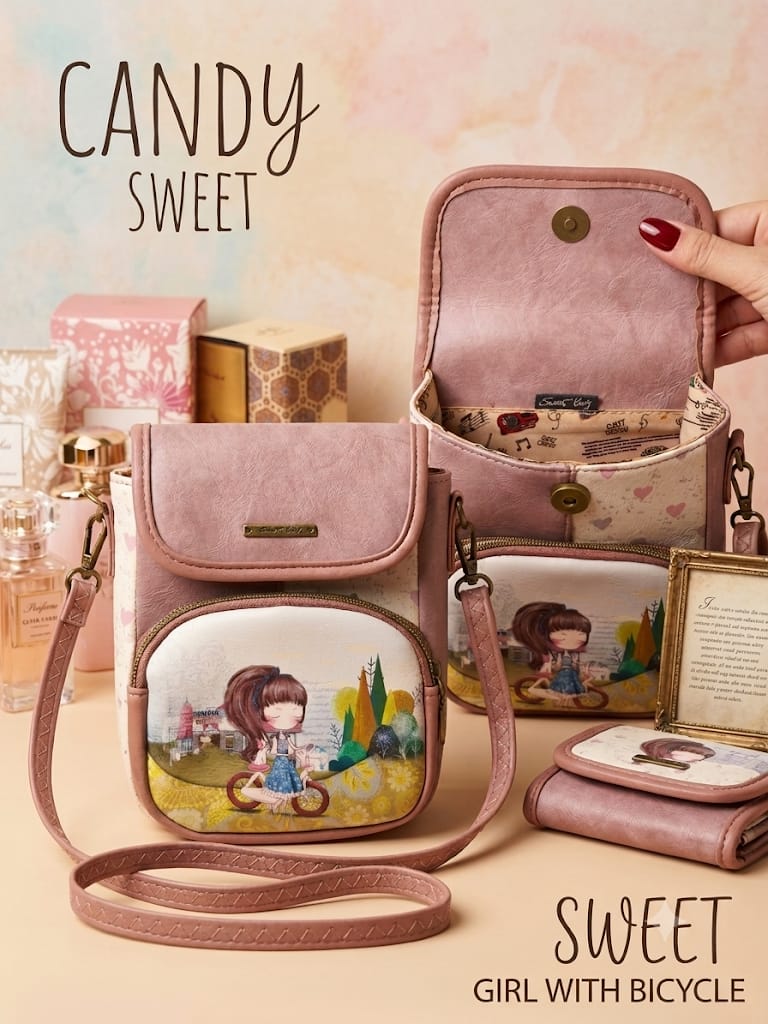 Bolso Bandolera Candy Sweet Girl with Bicycle