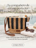 Bolso Bandolera Paja Rayas Bicolor Abag — New Collection Verano