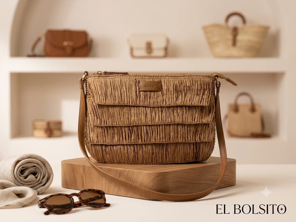 Bolso Bandolera Rafia Volantes — El Bolsito