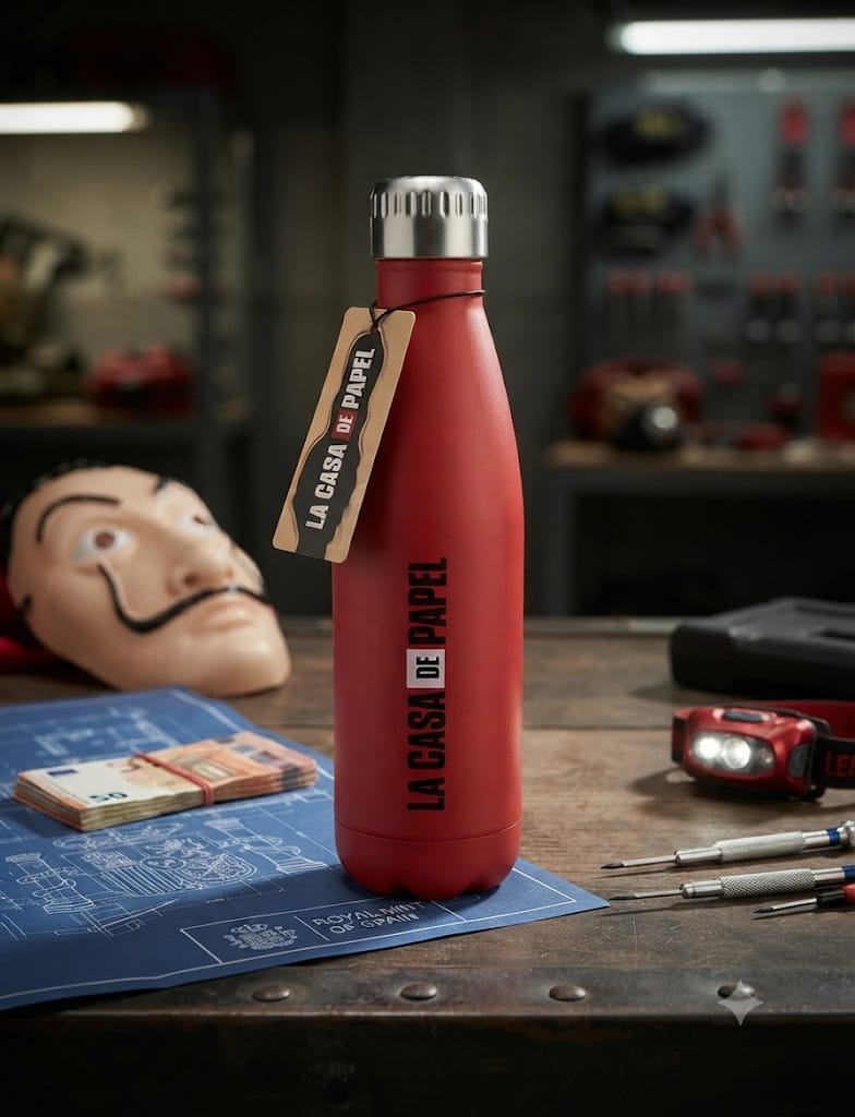 Botella Térmica La Casa de Papel roja edición oficial