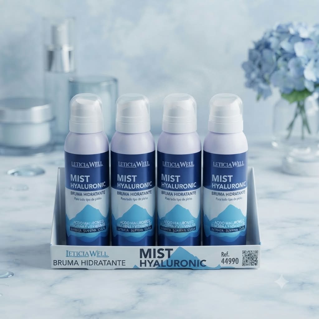 Bruma hidratante Leticia Well Mist Hyaluronic 4 unidades expositor