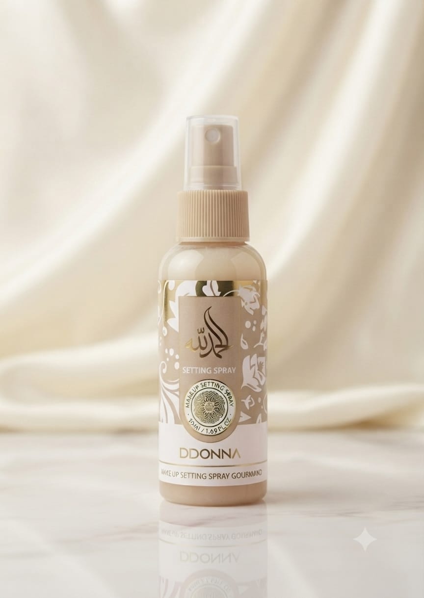 Spray fijador maquillaje DDONNA Éclair dorado beige gourmand 50ml