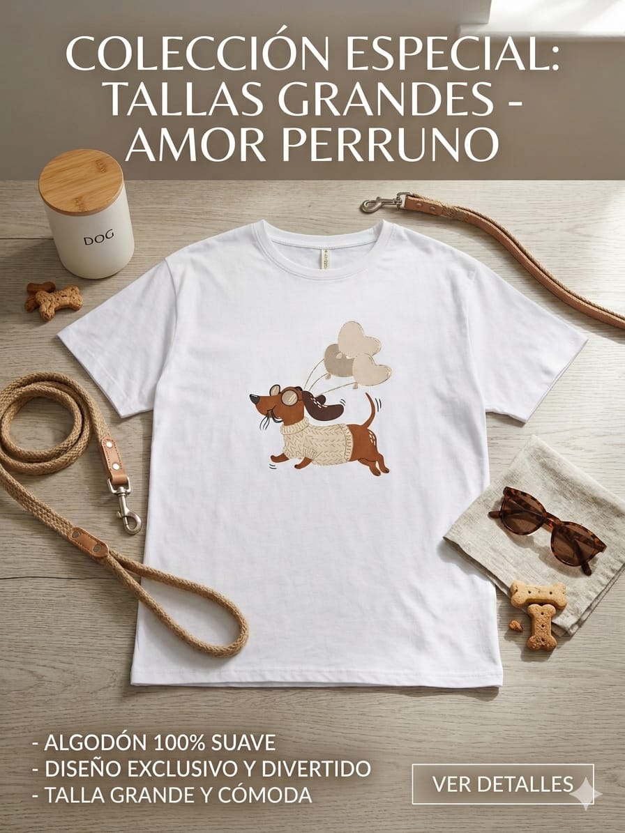Camiseta Tallas Grandes Amor Perruno