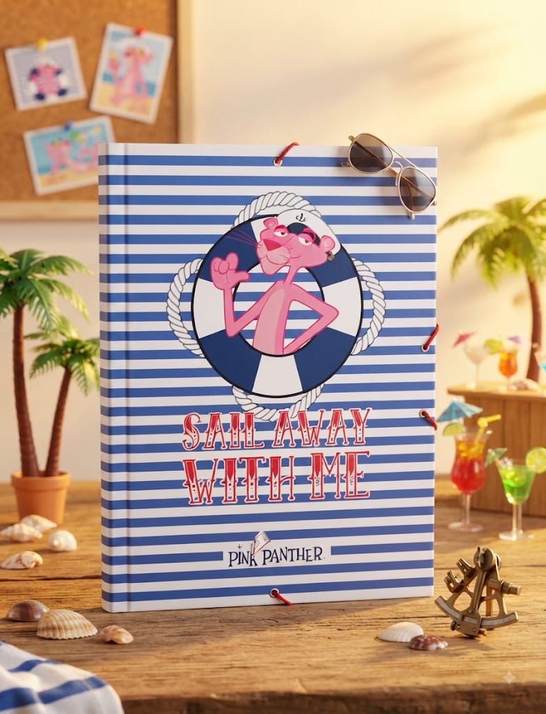 Carpeta con Elástico y Solapas Pink Panther Sail Away With Me - Interior con solapas
