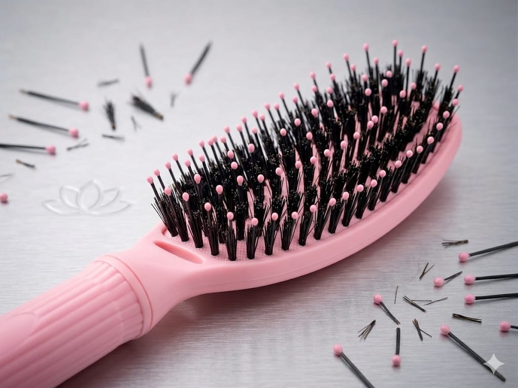 Cepillo de Fibras Naturales Anti-Frizz Desenredante - Stock Lider