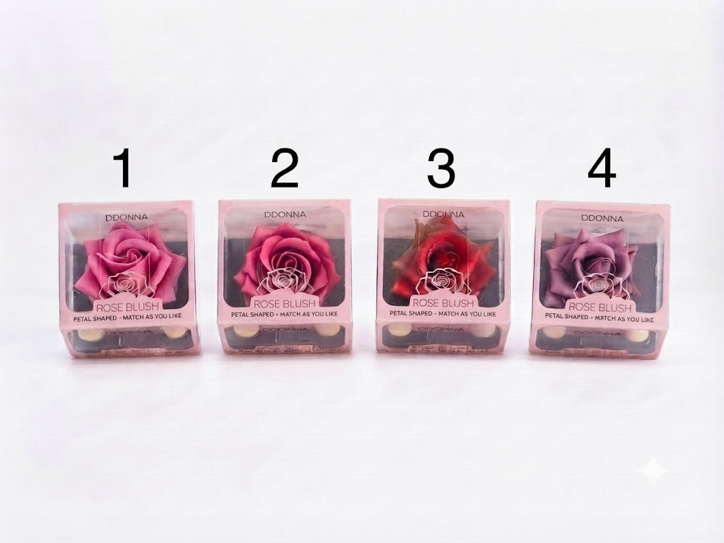 Rose Blush D'Donna - 4 tonos: Rosa Coral, Rosa Fucsia, Rojo y Malva