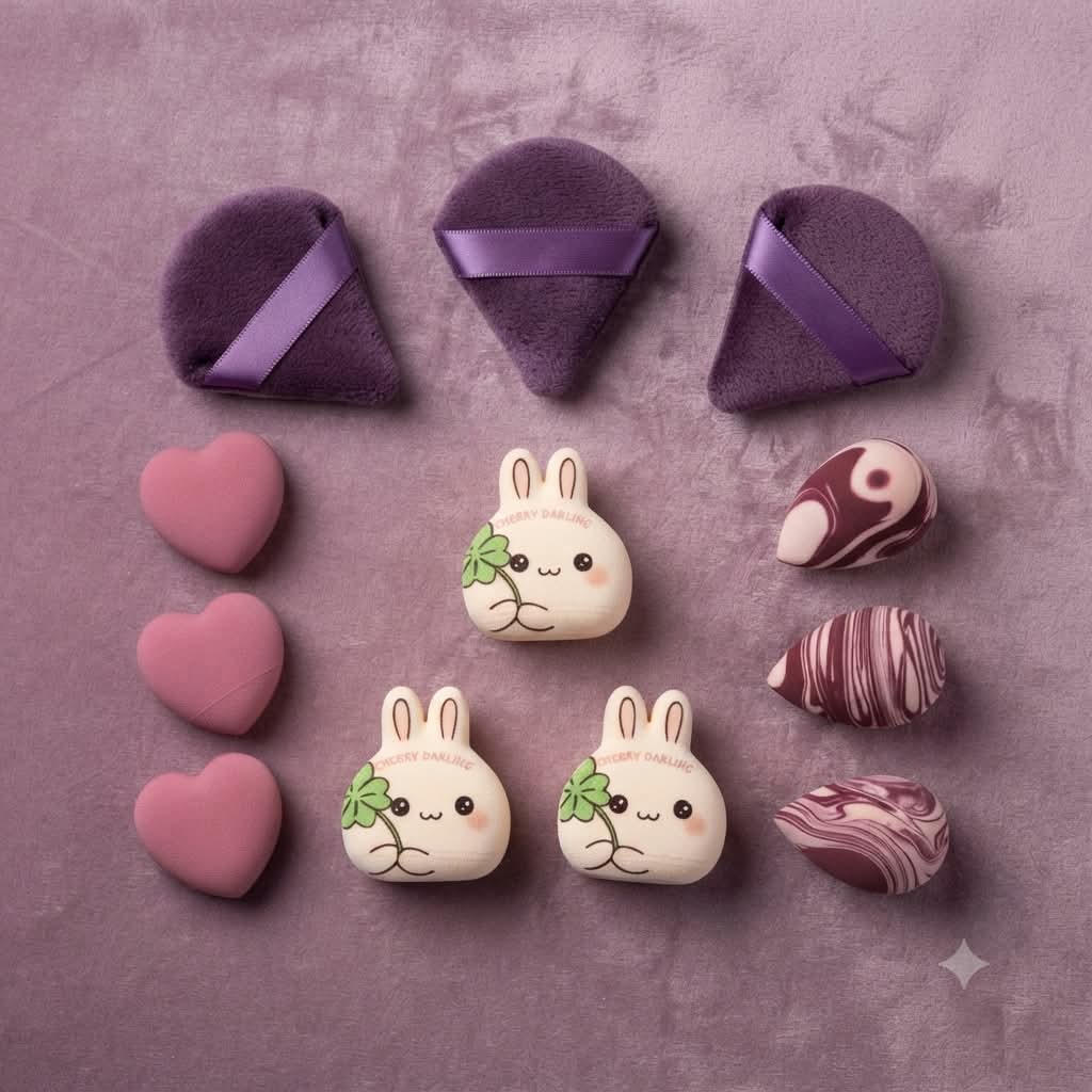 Esponjas Maquillaje Kawaii Cherry Darling Beauty