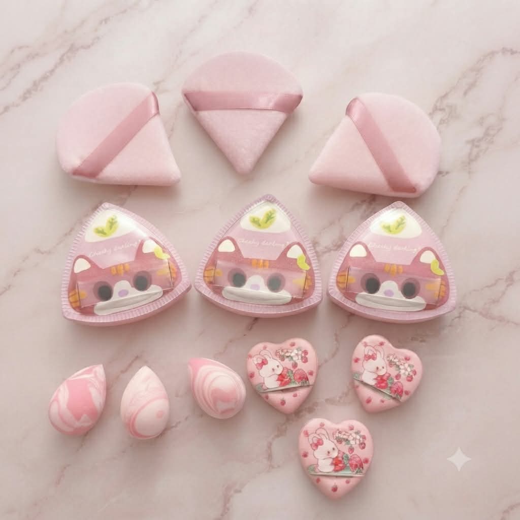 Esponjas Maquillaje Kawaii Cherry Darling Beauty