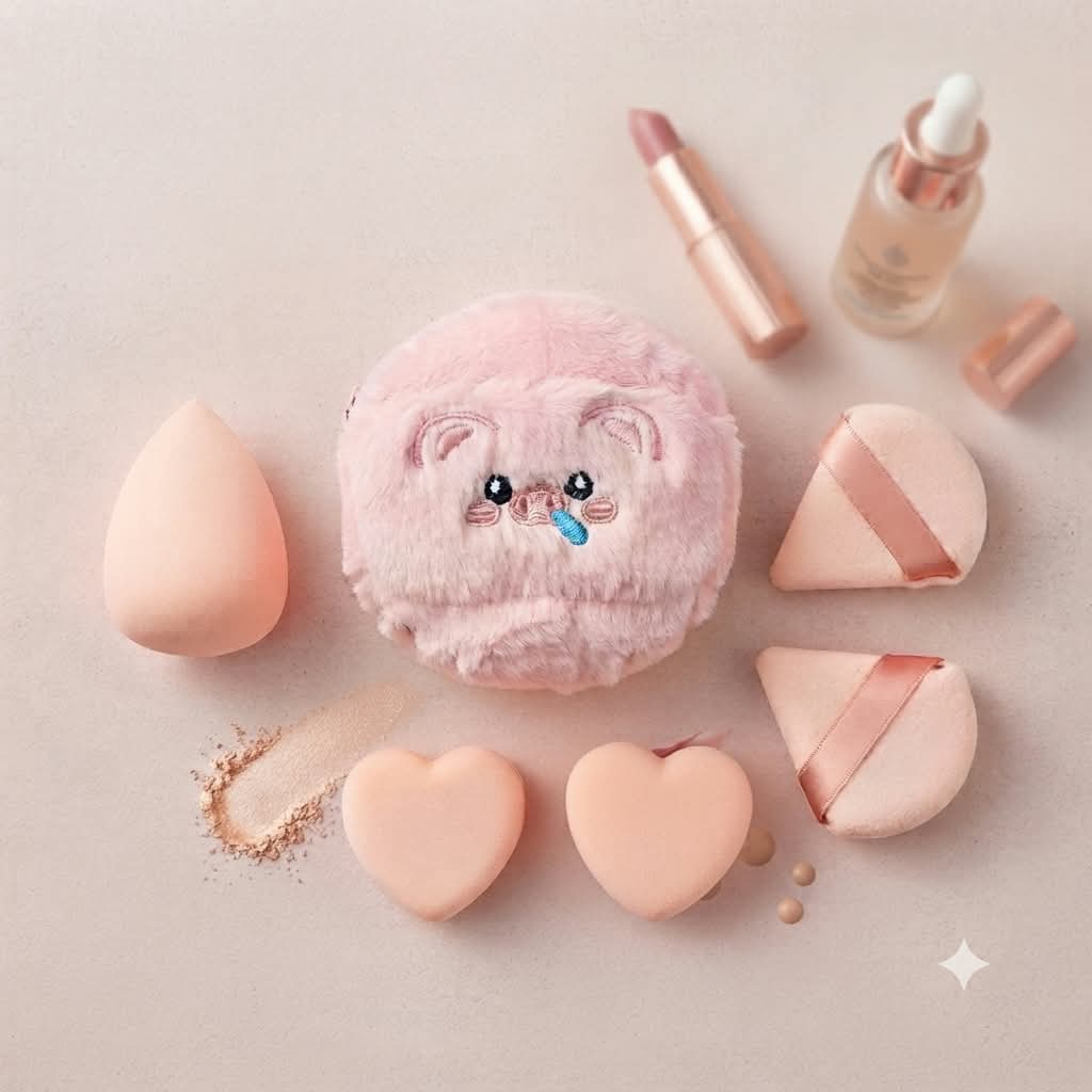 Esponjas Maquillaje Kawaii Cherry Darling Beauty