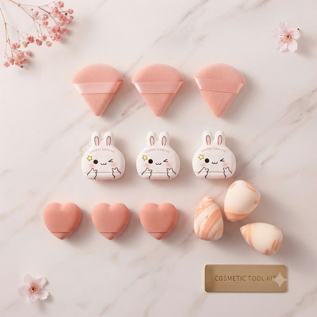 Esponjas Maquillaje Kawaii Cherry Darling Beauty