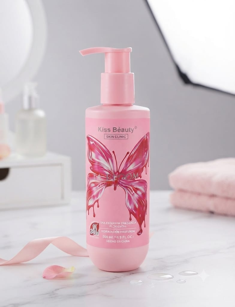 Kiss Beauty Skin Clinic La Bloom Crema Corporal Hidratante 500ml - bote rosa con dosificador