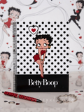 Cuaderno A4 Betty Boop lunares blanco negro espiral