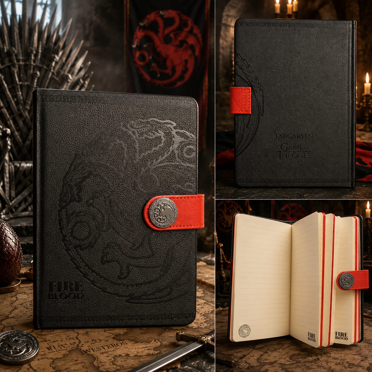 Cuaderno Targaryen Fire & Blood — Game of Thrones Edición Premium