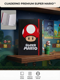 Cuaderno Premium A5 Super Mario tapa dura páginas rayadas licencia oficial