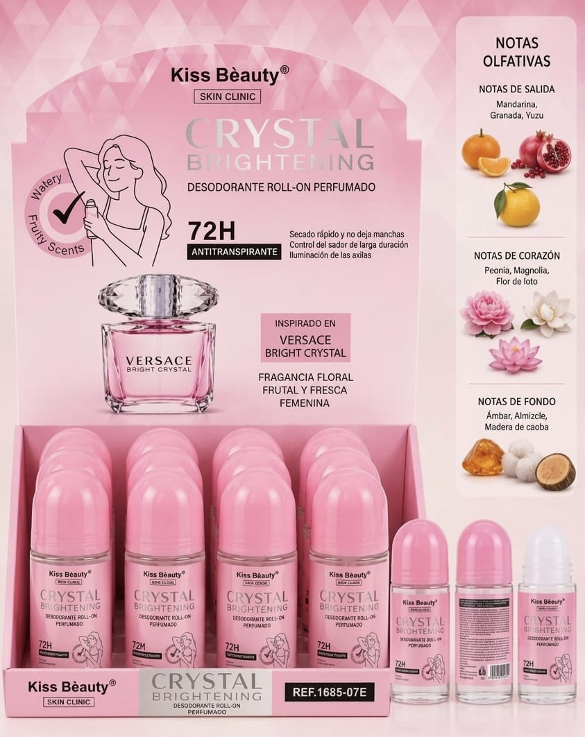 Desodorante Roll-On Perfumado Kiss Beauty 72H