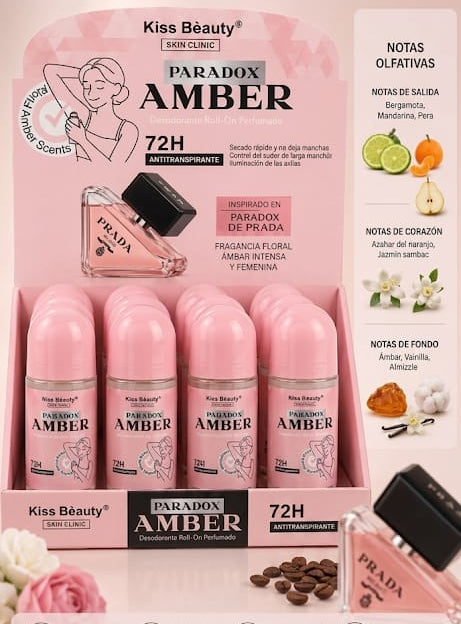 Desodorante Roll-On Perfumado Kiss Beauty 72H