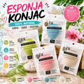 Esponja Konjac 100% Natural Beautiful Face - 4 colores verde rosa azul blanca