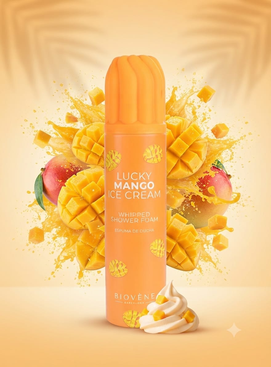 BIOVÈNE Lucky Mango Ice Cream Whipped Shower Foam