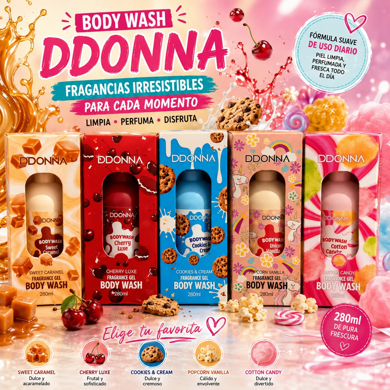DDonna Body Wash - 5 fragancias disponibles