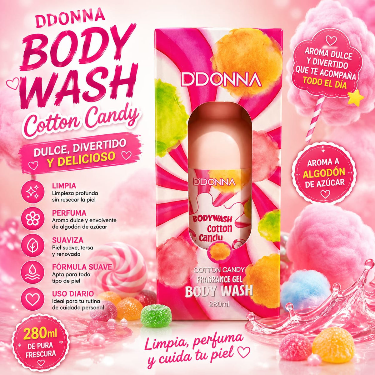 DDonna Body Wash — Unicorn Vanilla 280ml