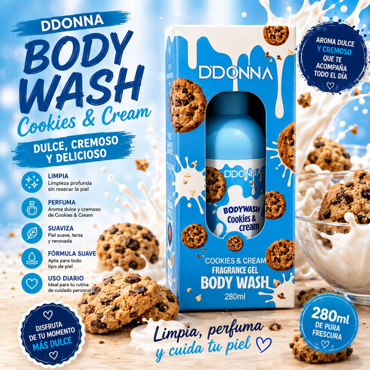 DDonna Body Wash — Unicorn Vanilla 280ml
