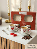 Set Espresso Hearts — 2 Tazas y Platos Café Sweet Love 90ml