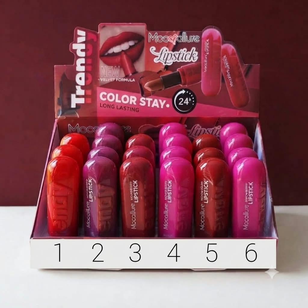 Mocallure Lipstick Trendy 6 tonos numerados