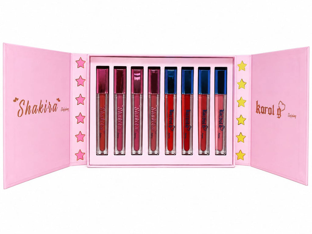 Labiales Shakira y Karol G - Set 8 Lip Gloss