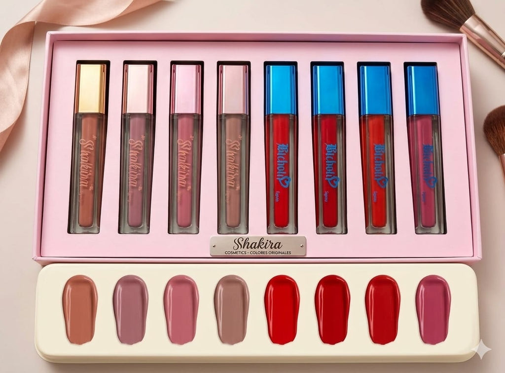 Labiales Shakira y Karol G - Set 8 Lip Gloss