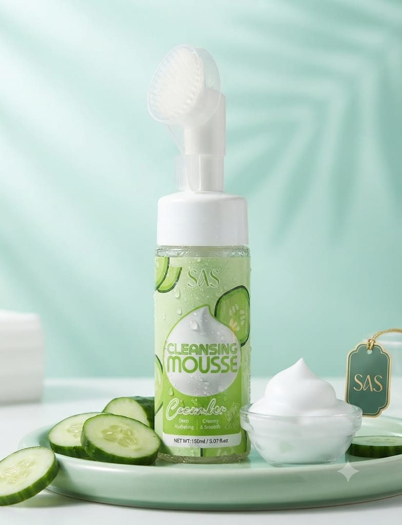 SAS Cleansing Mousse de Pepino 150ml con cepillo integrado