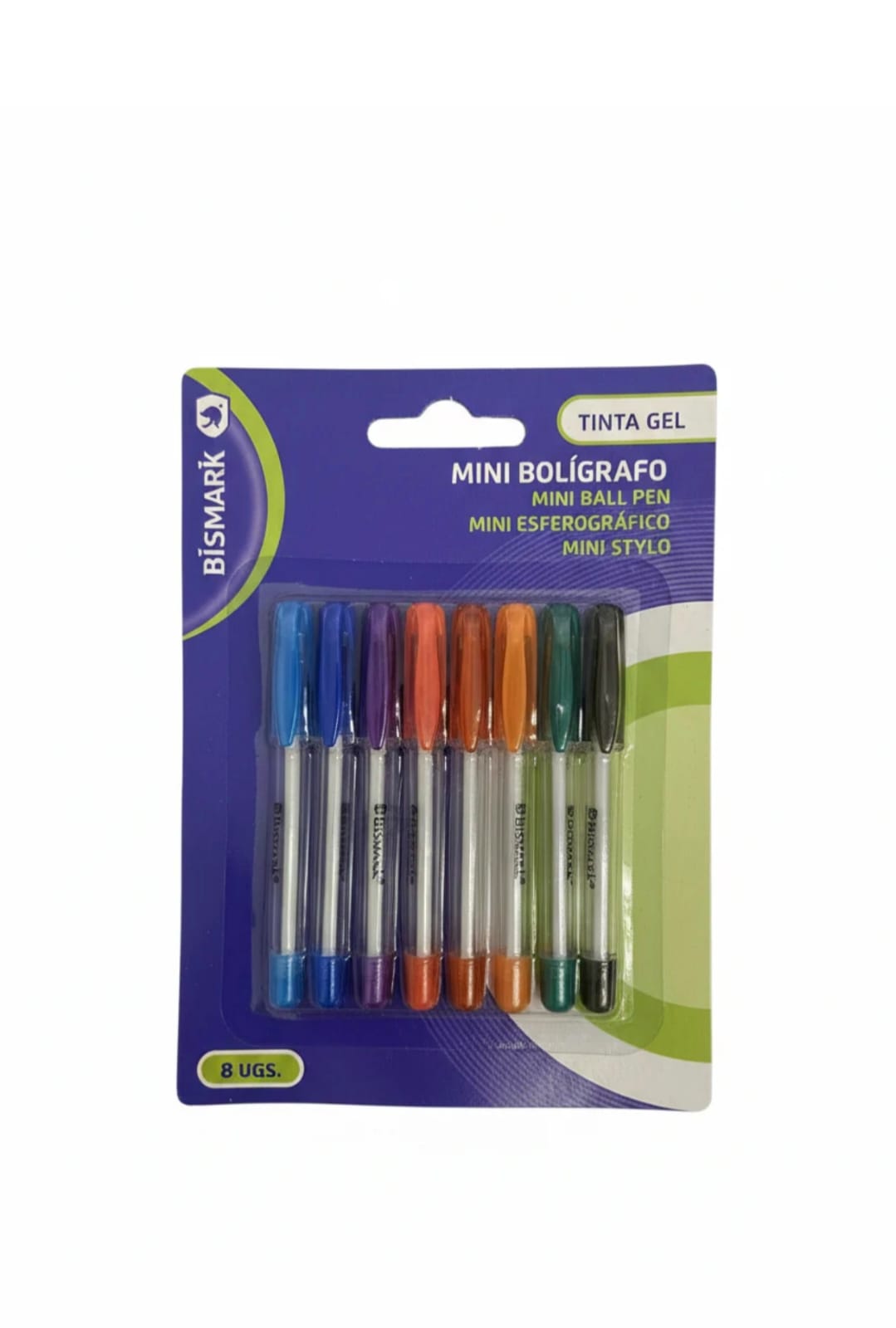 Mini Bolígrafos Bismark Tinta Gel 8 uds