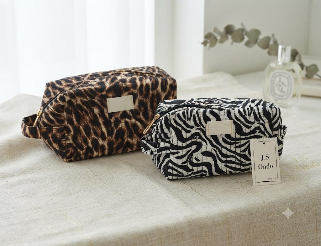 Neceser acolchado Animal Print J.S Ondo - leopardo y cebra