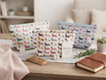 Neceser perros salchicha Dachshund fashion collection 3 colores blanco crema y azul cielo