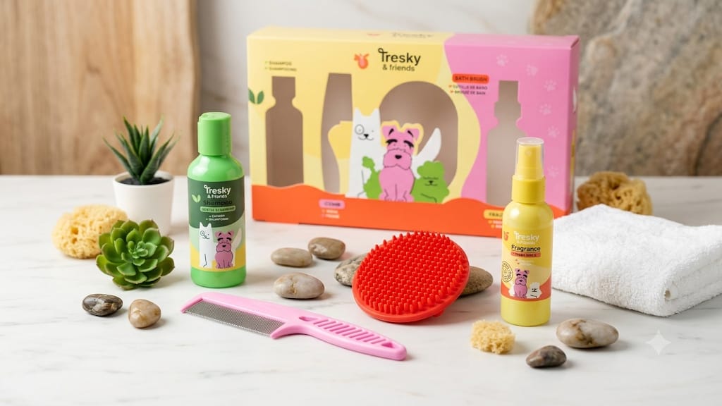 Kit de Aseo con Cepillo de Baño Tresky & Friends
