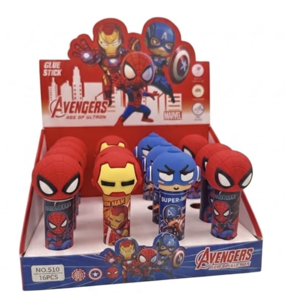 Pegamento en Barra Avengers Super Heroes - Cabeza 3D