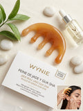 Peine de Jade Gua Sha Wynie — Masajeador Facial y Capilar
