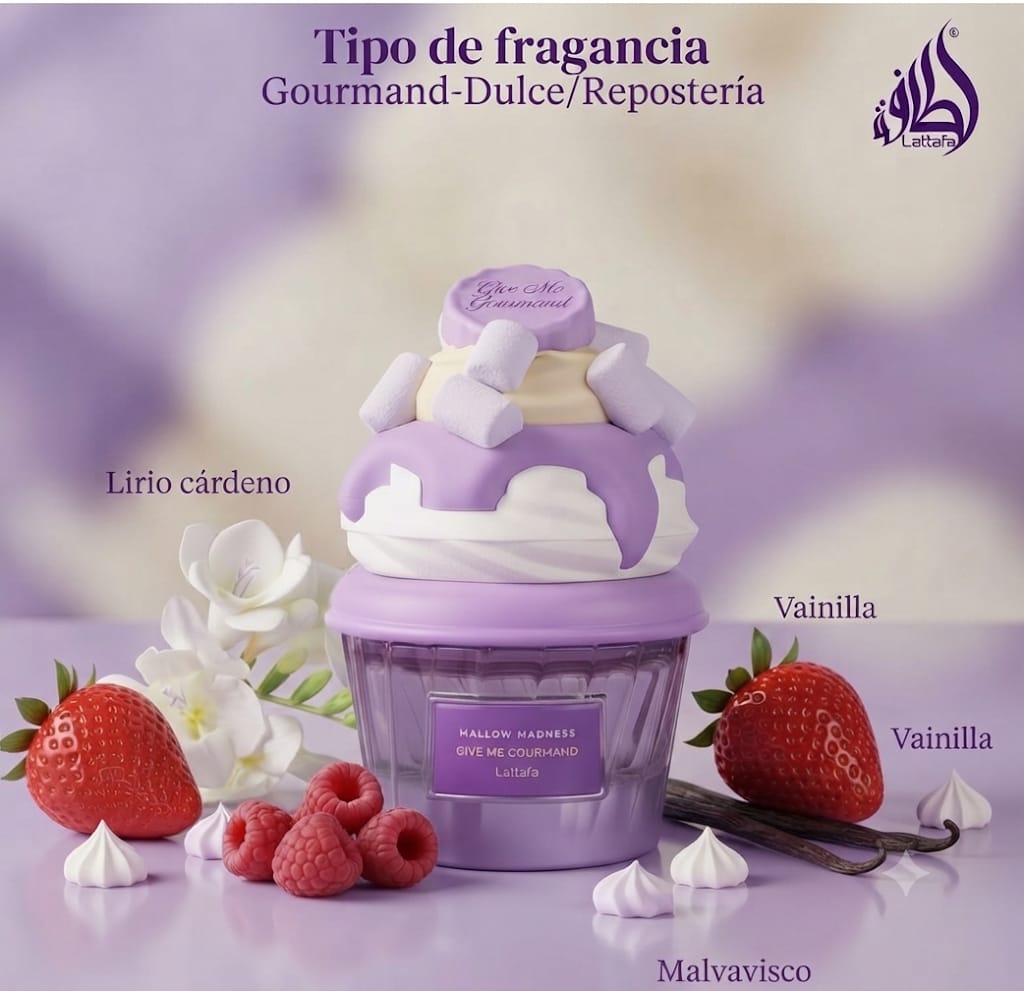 Lattafa Mallow Madness EDP helado lila malvavisco
