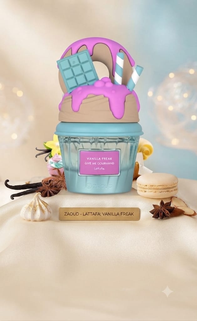 Lattafa Vanilla Freak EDP helado azul vainilla