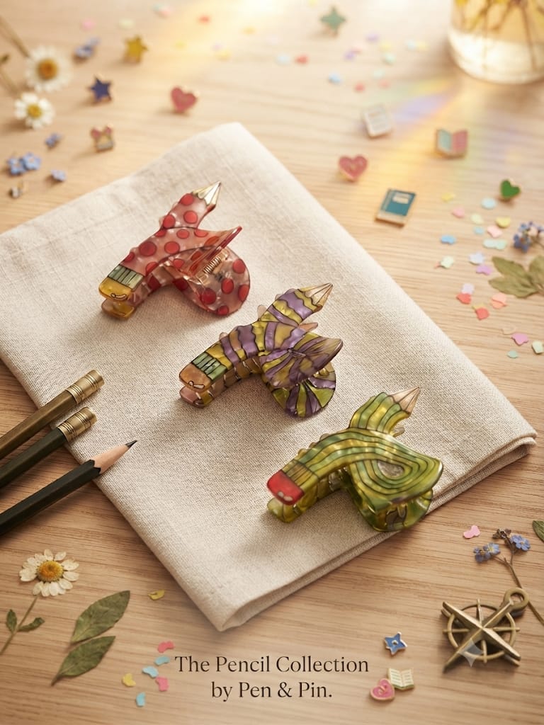 Pinza lápiz cabello The Pencil Collection by Pen & Pin 3 diseños