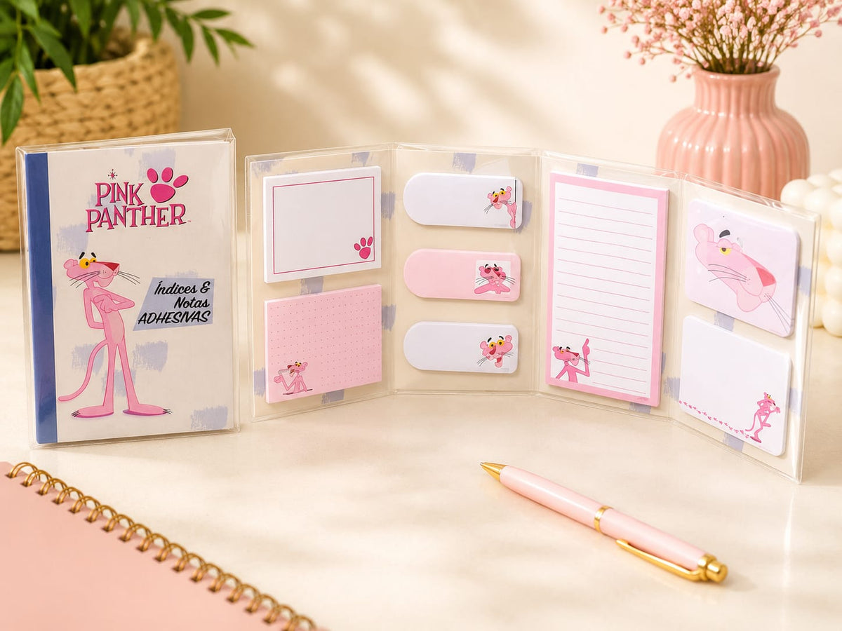 Set índices y notas adhesivas Pink Panther