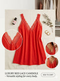 Camisole de Encaje Rojo - Talla Única (46-52)