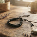 Pulsera Hilo Negro Doble Vuelta Ajustable