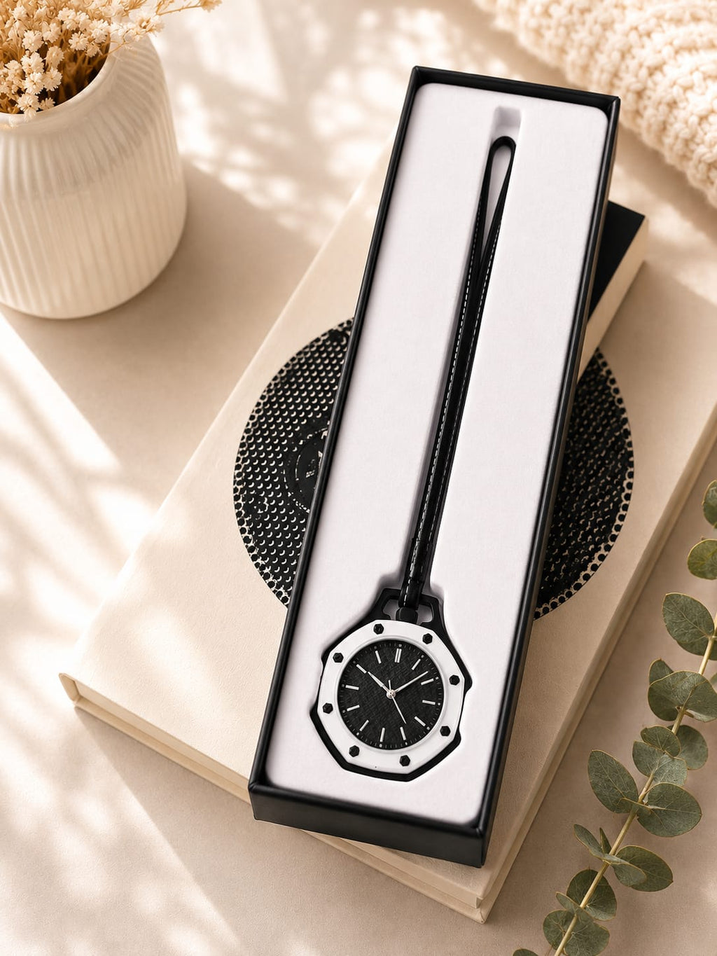 Marcador con reloj - color negro