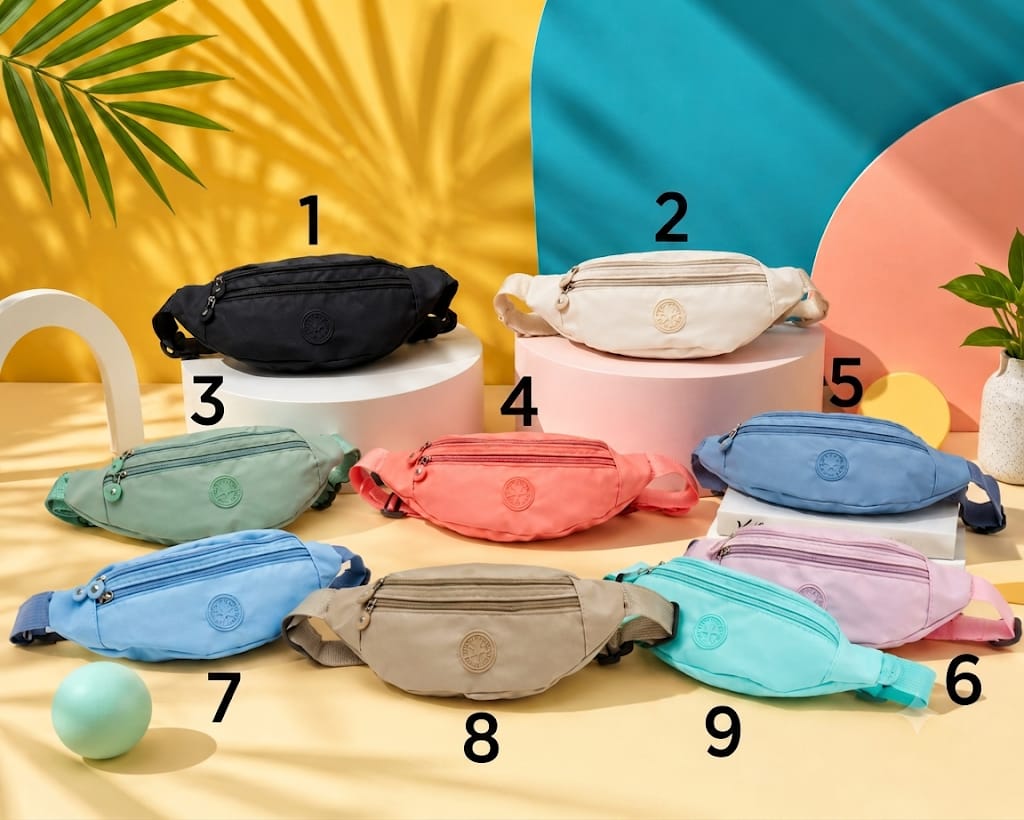 Riñonera Deportiva Multicolor — Bandolera Ligera 9 Colores